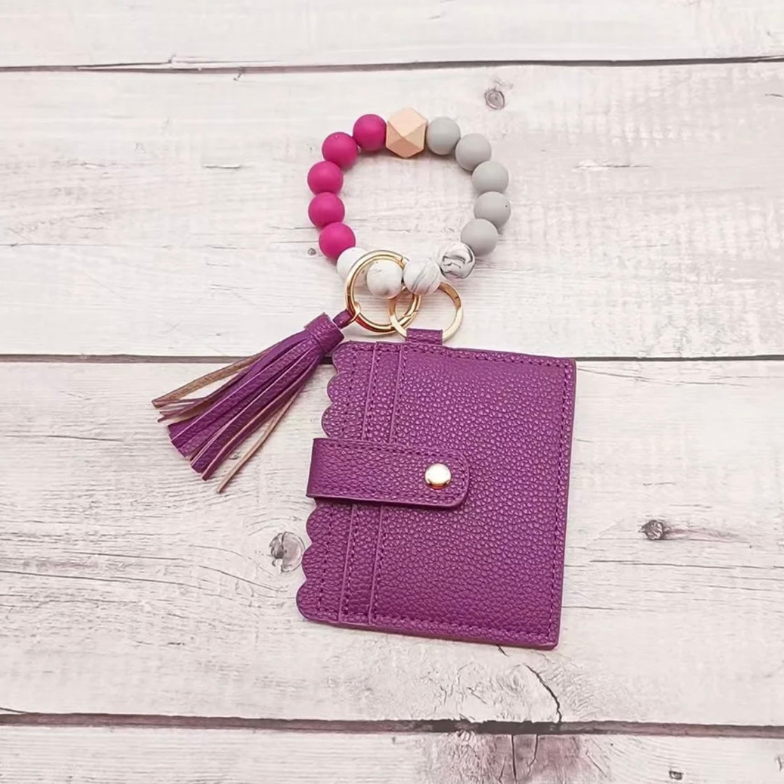 Solid Purple Wristlet